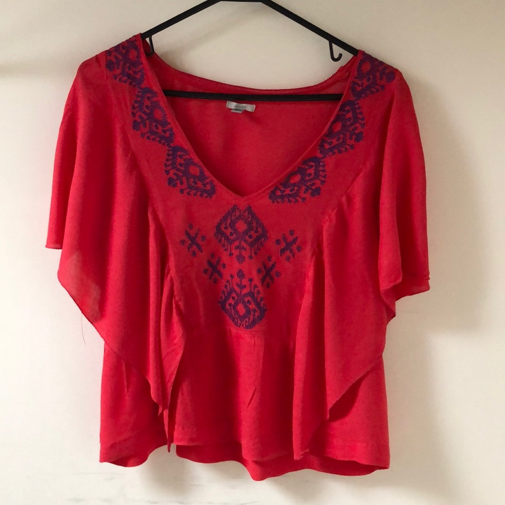 Red Urban Outfitters Ecote Blouse Size Small